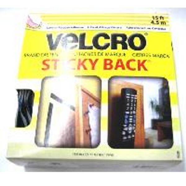 Velcro sticky back negro 